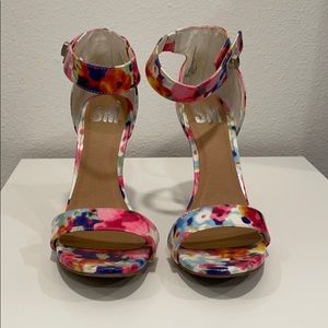 Steve Madden floral open toe heels